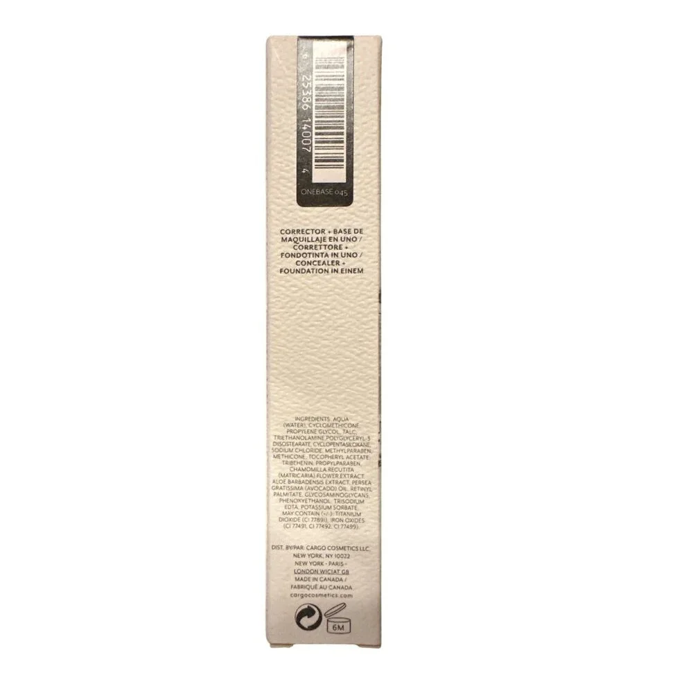 Cargo OneBase Concealer/Foundation in One 0.60 Oz Med/Dark Golden Undertone 045